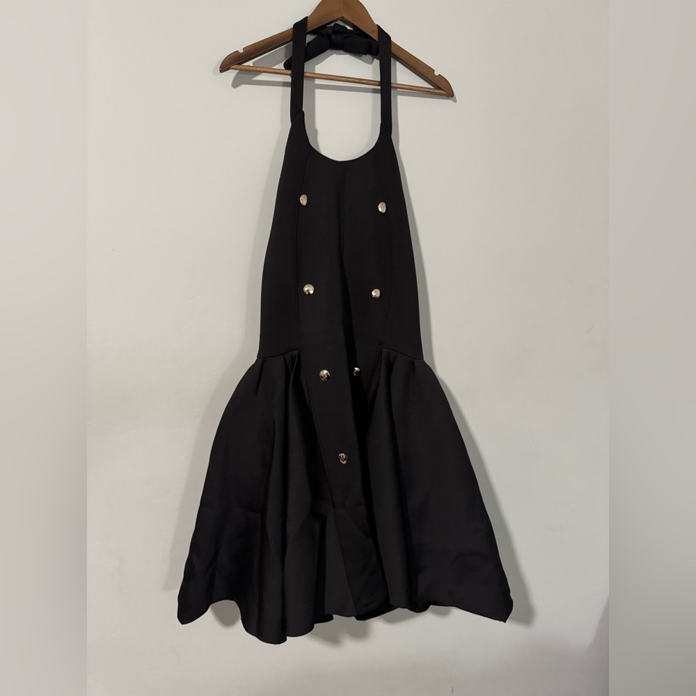 Eien - Black Halter Cocktail Dress - Picture 5 of 9